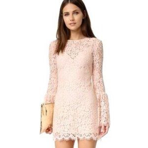 Rachel Zoe Blush Lace Bell Sleeve Dress - NWT
